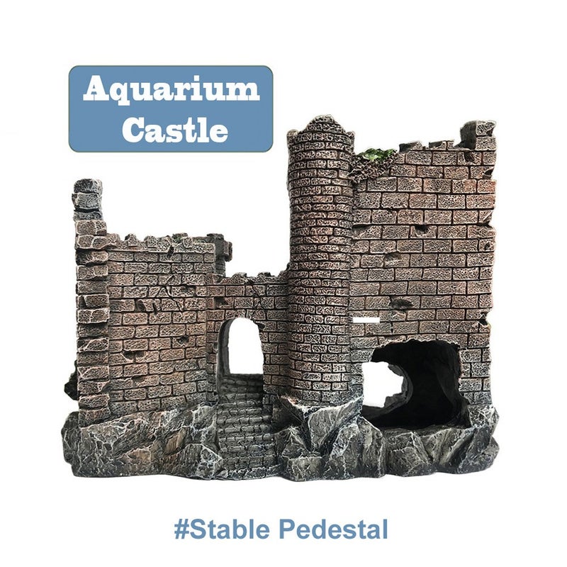 SLOCME Aquarium Ornaments Resin Castle Decorations - Fish Tank Supplies Accessories, Eco-Friendly Fish Tank Castle Aquarium Ornament - Image 5